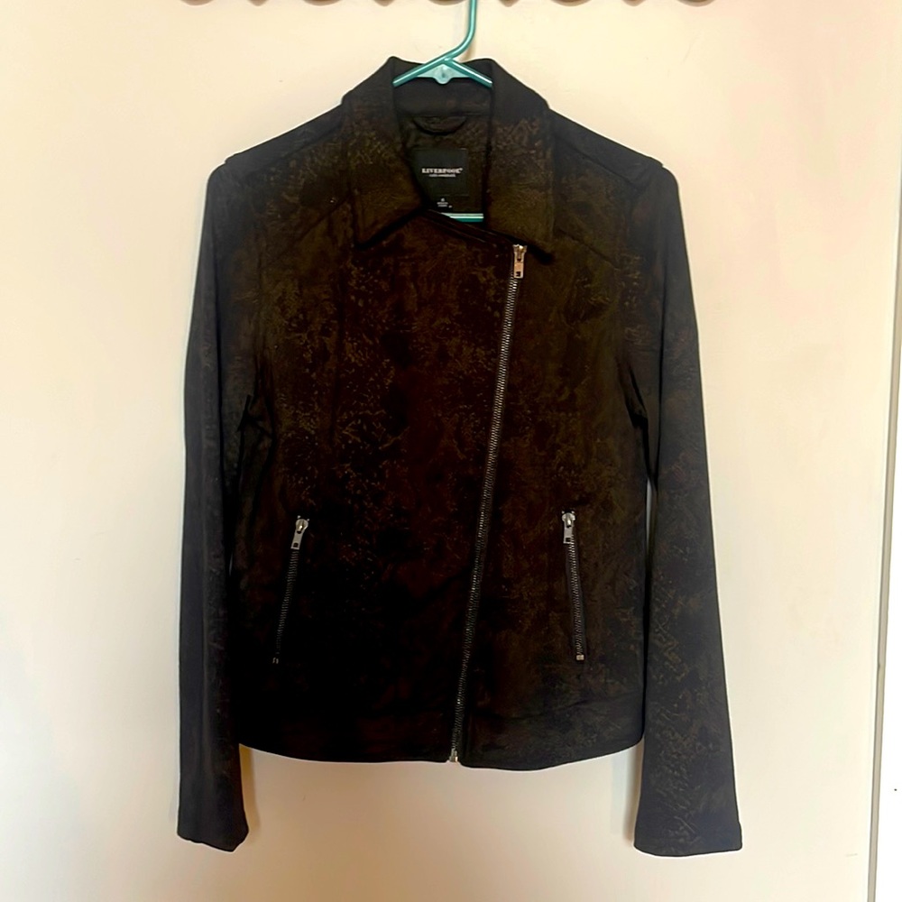 Liverpool La Metallic Python Moto Jacket Women's … - image 4